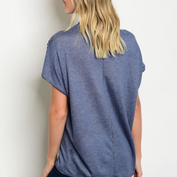 FLORAL DENIM TOP - Picture 2 of 2